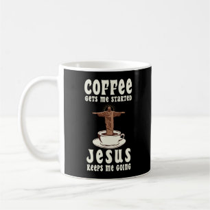Caneca De Café Café me inicia Jesus me mantém indo