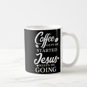 Caneca De Café Café Me Inicia Jesus Me Mantém Religiosa