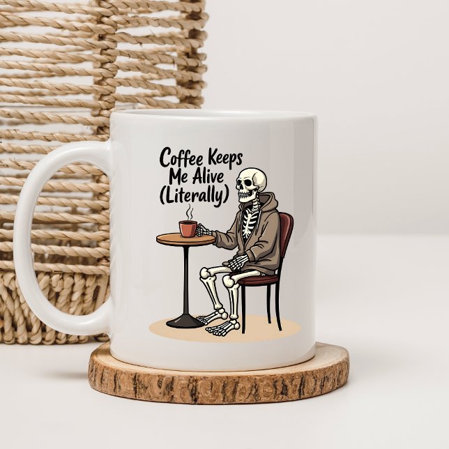 Caneca De Café Café Me Mantém Vivo, Esqueleto Mug (Criador carregado)