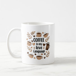 Caneca De Café Café Minha Arte Linguística Do Amor