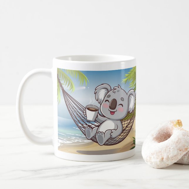 Caneca De Café Café Mug com Cute Koala (Com Donut)