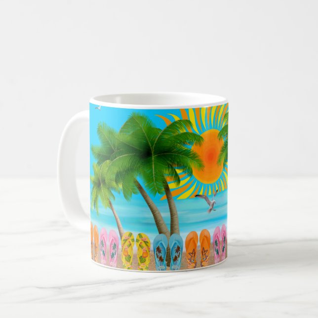 Caneca De Café Café Mug de Summer Beach (Frente Esquerda)