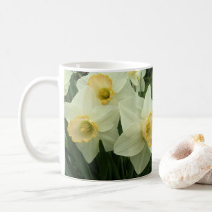 Caneca De Café Café Mug - Dourado Daffodils Corados - Espelhado