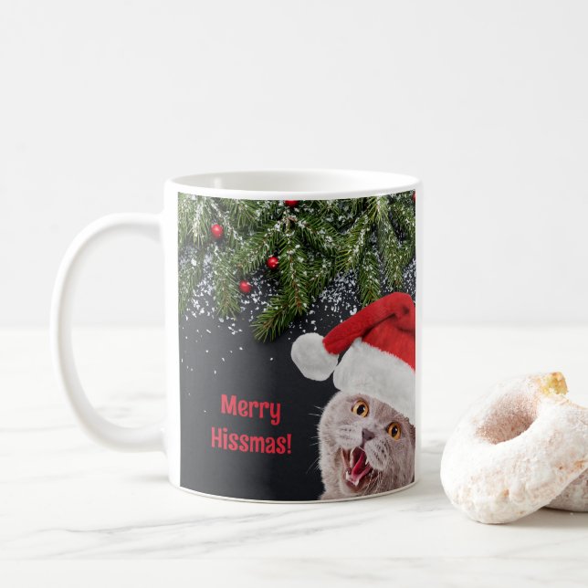 Caneca De Café Café Mug, Feliz Hissmas (Com Donut)