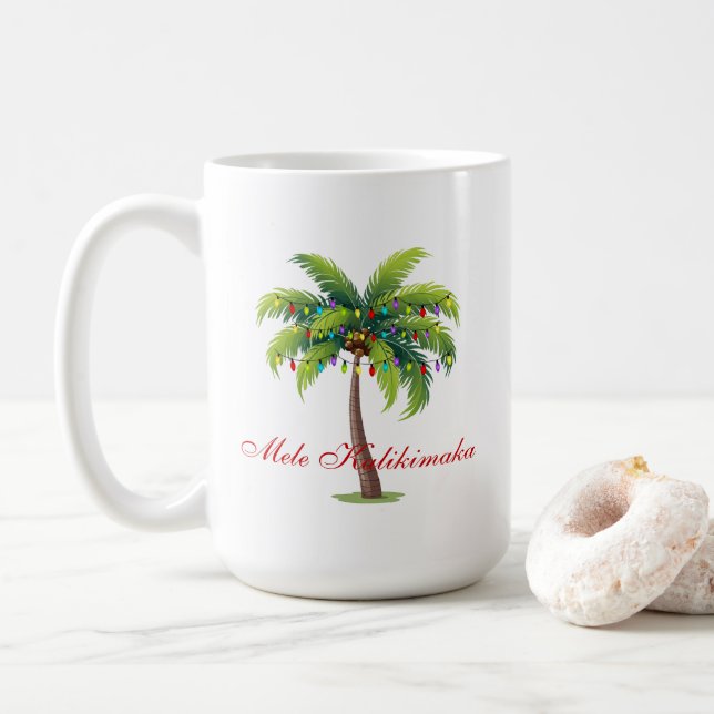 Caneca De Café Café Mug Feliz Natal/Mele Kalikimaka (Com Donut)