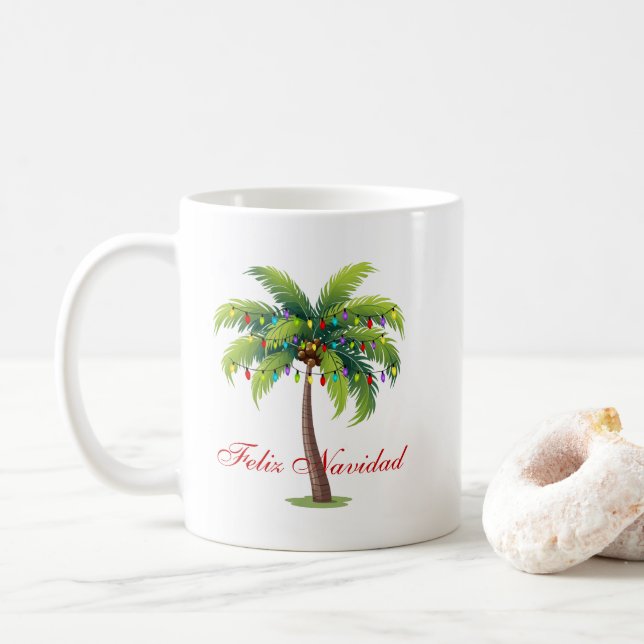 Caneca De Café Café Mug Feliz Navidad (Com Donut)