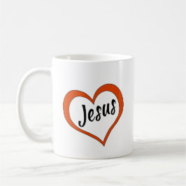 Caneca De Café Café Mug Heart com Jesus