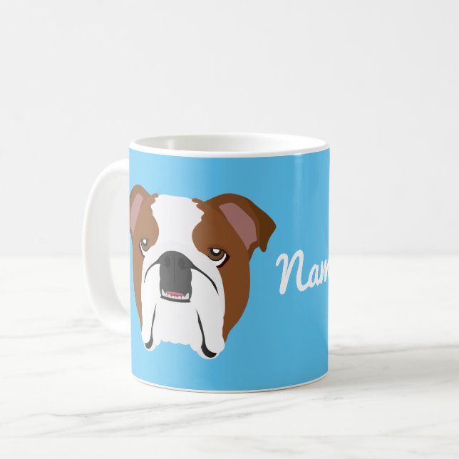 Caneca De Café Café Mug Inglês Buldogue (Frente Esquerda)