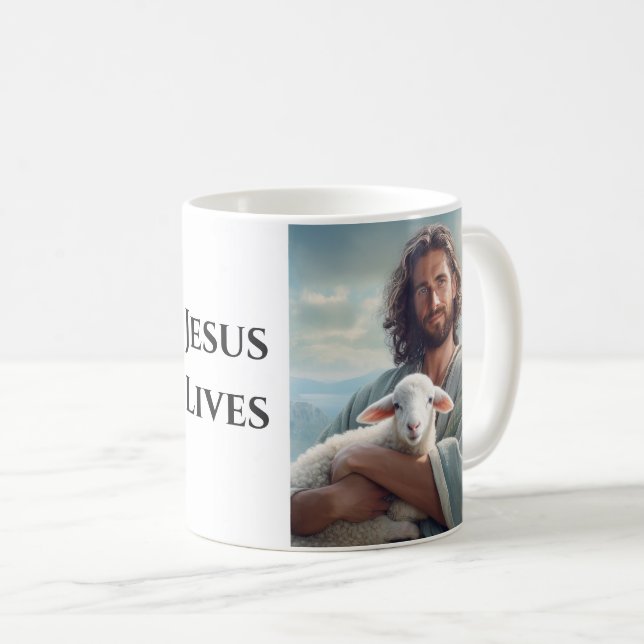 Caneca De Café Café Mug Jesus Vive (Frente Esquerda)