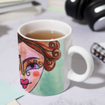 Café Mug (Mulher Whimsical - 01)