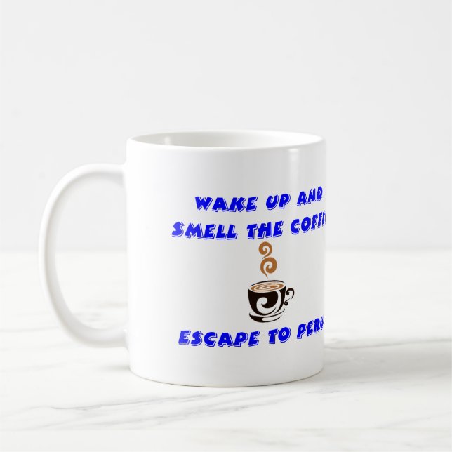Caneca De Café Café Mug Peru. Acordar e cheiro de café (Esquerda)