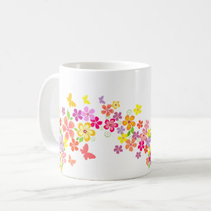 Caneca De Café Café Mug-SummerFloral