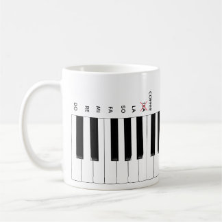 Caneca De Café Café não Teclado Piano Tea Piano Do Re Mi Music Mu