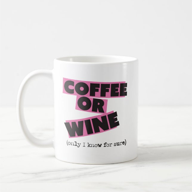 Caneca De Café Café ou vinho? Caneca (Esquerda)