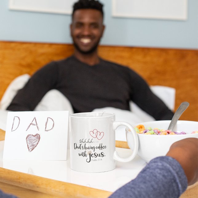 Caneca De Café CAFÉ pai COM Citação de Tempo Silencioso Cristão J (Criador carregado)