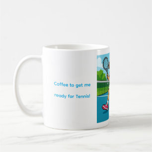 Caneca De Café Café para me preparar para o tênis!