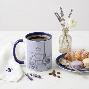 Caneca de Café Café Paris Bicolor