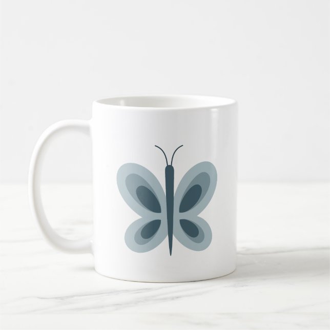 Caneca De Café Café Personalizado Borboleta Verde Macia Fofa Eu A (Esquerda)