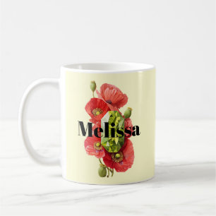 Caneca De Café Café Personalizado com Flor e Pedra Preciosa de Ag
