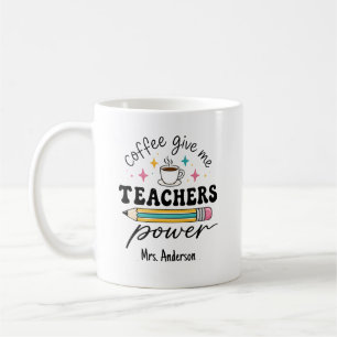 Caneca De Café Café Personalizado Dá Poder aos Professores