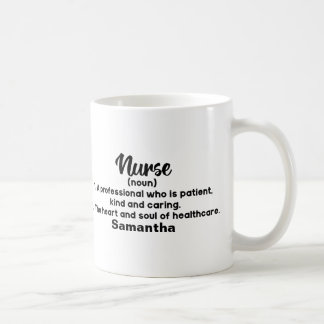 Caneca De Café Café Personalizado de Definição de Enfermeiro Moti