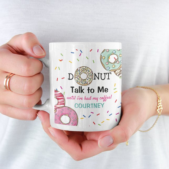Caneca De Café Café Personalizado 'Donut não fale Comigo' Diverti (Criador carregado)