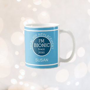 Caneca De Café Café personalizado I m Bionic (substituição de HIP