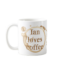 Café Personalizado Mantém Texto Grunge Divertido