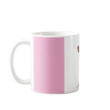 Café Personalizado Moderno Abstrato Rosa e Branco