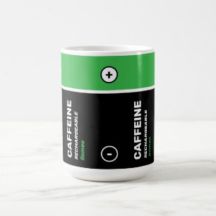 Caneca De Café Café Personalizado Verde Preto - Mug Recarregável