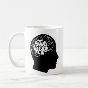 Caneca De Café Café Redemoinho Cerebral com Conceito "Fique Estra
