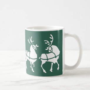 Caneca De Café Café Reindeer Mug Presente de Natal Festivo