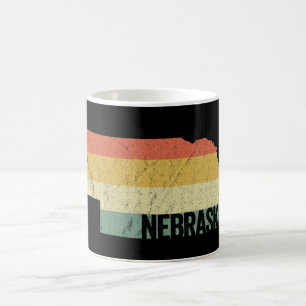 Caneca De Café Café Retroativo Vintage Sunset de Nebraska com Dif