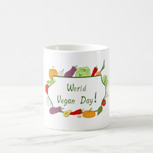 Caneca De Café Café Romântico Minimalista do Dia da Vegetação Cur