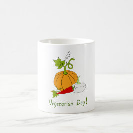 Caneca De Café Café Romântico Minimalista do Dia da Vegetação Cur