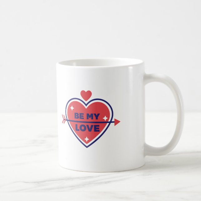 Caneca De Café Café Romântico "Seja meu amor" (Direita)