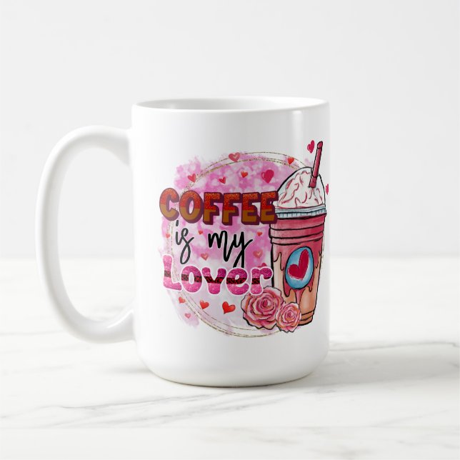 CANECA DE CAFÉ CAFÉ ROSA É MEU AMANTE (Esquerda)