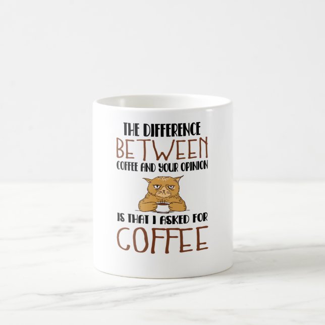 Caneca De Café Café Sarcasmo Parecer Dizendo Gato de Provocação (Centro)
