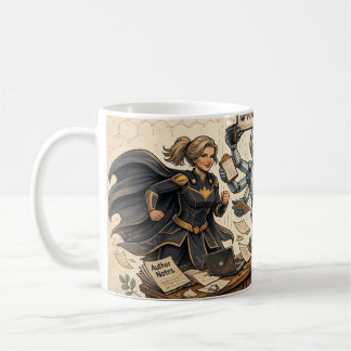 Caneca De Café Café Super-Herói IA da Mesa do Escritor - 