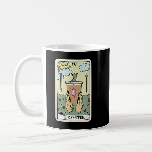 Caneca De Café Café Tarot Card Café Lover Cafeinado Com (Esquerda)