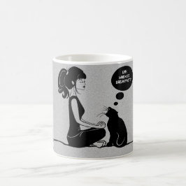 Caneca De Café Café Tea Hot Cacau Magogo Meditar Yoga Girl Cat