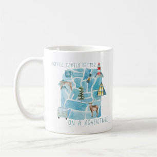 Caneca De Café Café tem gosto melhor em uma aventura