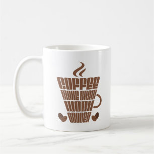 Caneca De Café Café Torne o Cérebro Trabalho Mais Óbvio Segunda, 