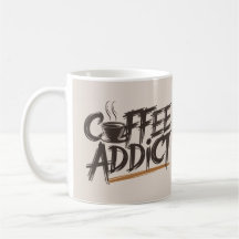 Café Viciado em Mug | Engraçado Caffeine Lover Gif