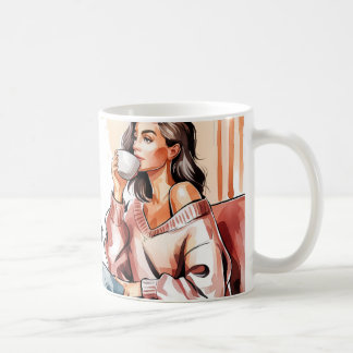 Caneca De Café Cafeína e Confiança - Mug de Café Presente Mãe