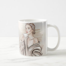 Caneca De Café Cafeína e Confiança - Na moda Coffee Mug