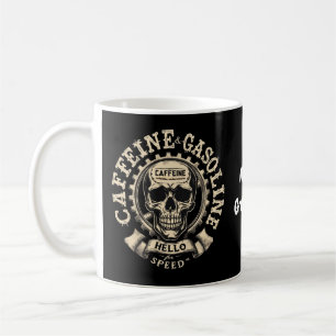 Caneca De Café Cafeína e Gasolina Dizem Olá à Velocidade