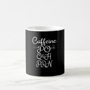 Caneca De Café Cafeína VO Q4H SOS Médico Enfermeira engraçado Cof
