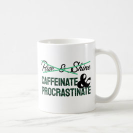 Caneca De Café Cafeinato e Procrastinato