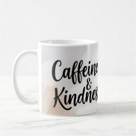 Caneca De Café Cafeine & Kindness Mug - Presente de Café Cozy